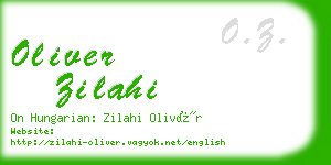 oliver zilahi business card